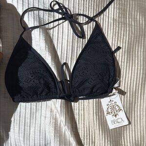Becca Black Lace Bikini Top